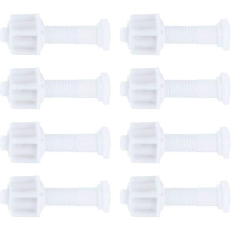 Kit Bulloni Cerniera Sedile WC 2 Pezzi, Sgancio Rapido Acciaio Inox E Gomma, Viti Ricambio Universale