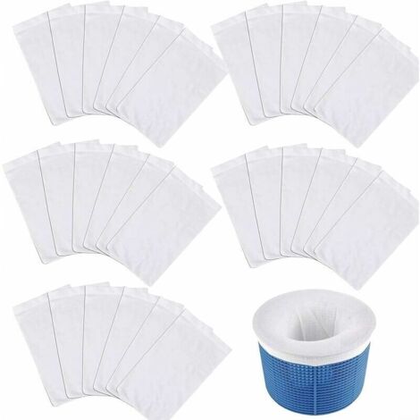 Spetebo Skimmer Calze Per Filtro Piscina - Confezione Da 20 Pezzi, Nylon, 22x13 Cm, Adatte A Cestelli Ø 7-25 Cm