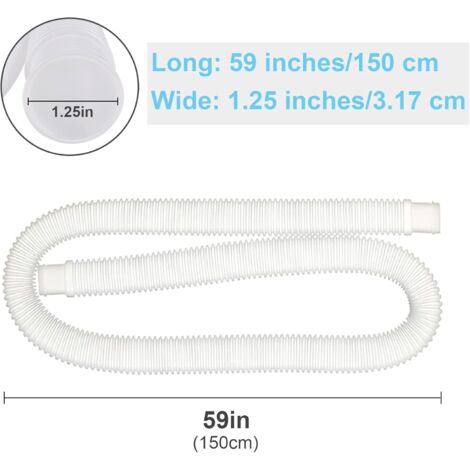 Tubo Ricambio Per Skimmer Piscina Intex, Lungo 76cm (30"), Diametro 3,8cm (1,5")