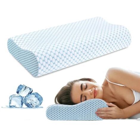 Cuscino ergonomico in memory foam - Supporto solido e confortevole per chi dorme su un fianco o sulla schiena. Sonno confortevole e ristoratore, supporto solido (50x30 cm)