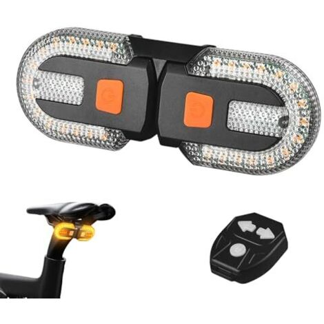 Luce di direzione per scooter elettrico, 5 modalità, ricaricabile tramite USB, con telecomando, luce posteriore a LED impermeabile per bici elettrica