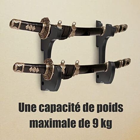 [NON UTILIZZATO] Set di 2 supporti da parete per katana, supporti ...