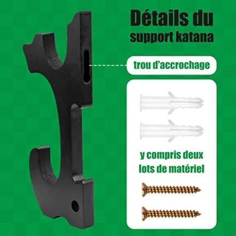 [NON UTILIZZATO] Set di 2 supporti da parete per katana, supporti ...