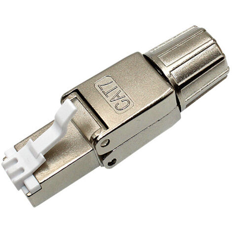 [NON UTILIZZATO] Connettore RJ45 CAT 7, connettore di rete CAT 7, connettore RJ45 schermato LSA senza attrezzi per cavo di installazione CAT8 CAT7 CAT6A, 10 Gbps 600 MHz, 8 pezzi (1/5)