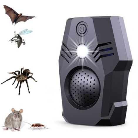 [NON UTILIZZATO] Repellente per parassiti ad ultrasuoni, repellente per topi, repellente per ragni, repellente per pipistrelli, 4 modalità per casa, appartamento, ristorante