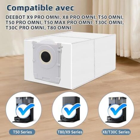 Sacchetti Ricambio Aspirapolvere Robot Eufy X8/X10 Pro - Confezione Da 6, Autosvuotamento