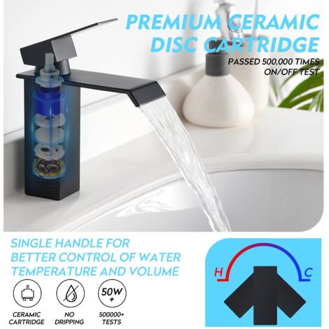 Rubinetto per lavabo da bagno in nichel spazzolato, monoforo, monocomando, per acqua calda e fredda, ideale per camper e bagni moderni. | Leroy Merlin