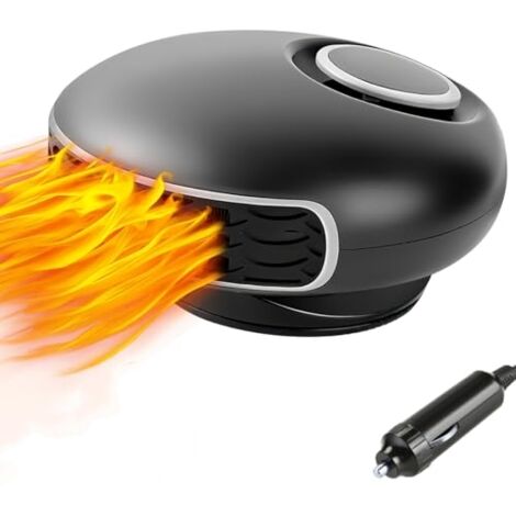 Riscaldatore per auto da 12 V, riscaldatore portatile per auto, collegamento all'accendisigari, riscaldamento rapido da 150 W, sbrinatore e disappannatore per parabrezza, per tutte le auto (1/5)