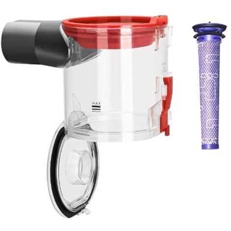 Contenitore polvere aggiornato per aspirapolvere Dyson V7 V8 SV10 SV11, pezzi di ricambio, accessorio contenitore polvere trasparente migliorato, contenitore polvere di ricambio robusto per V7 V8 Anim (1/5)