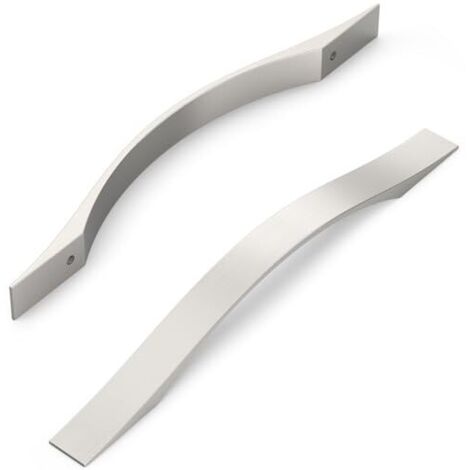 [NON UTILIZZATO] 10 maniglie per armadi, maniglie per mobili, in nichel satinato spazzolato, distanza tra i fori, 160 mm, per mobili da cucina, armadi, cassetti