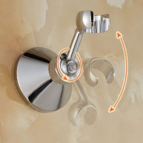 Alicer Staffa Doccia Girevole 360° Autoadesiva - Supporto Regolabile Universale Per Soffione