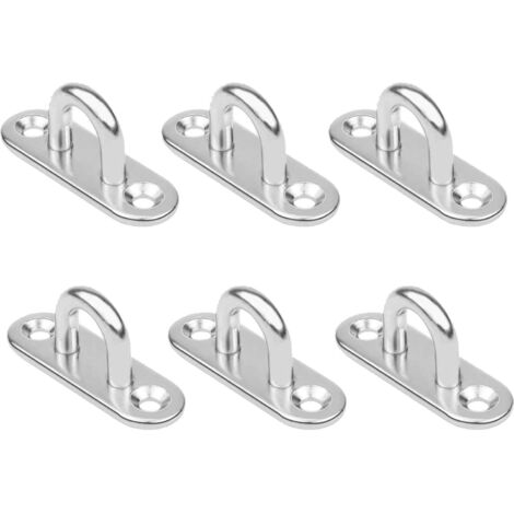 12 Piezas De Placa De Ojo De Acero Inoxidable M5, Placa De Anclaje De Acero Inoxidable 304 Gancho De Ojal Placa De Ojal Ganchos De Techo Soporte De Anillo De Pared Para Colgar Objetos Ganchos De 88038067