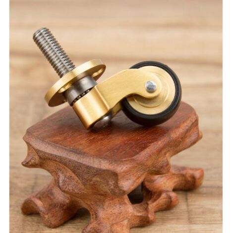 Ruedas Universales Para Muebles De Latón Macizo, Rueda Giratoria Tipo Copa Antigua Pulida Vintage De 25