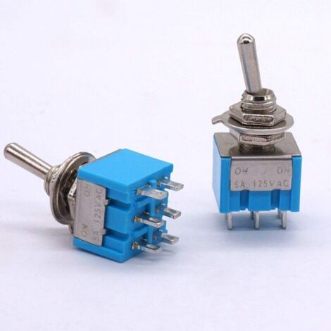 2x 6 Pines Dpdt-en 3 Posiciones 250v / 10a 125v / 15a | Cuotas Sin Interés