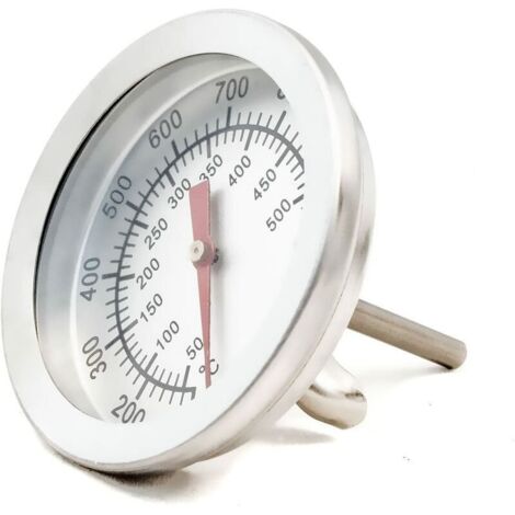Termómetro de cocina analógico resistente al calor para barbacoas, hornos, ahumadores, ahumadores. 10°C - 500°C (1/5)