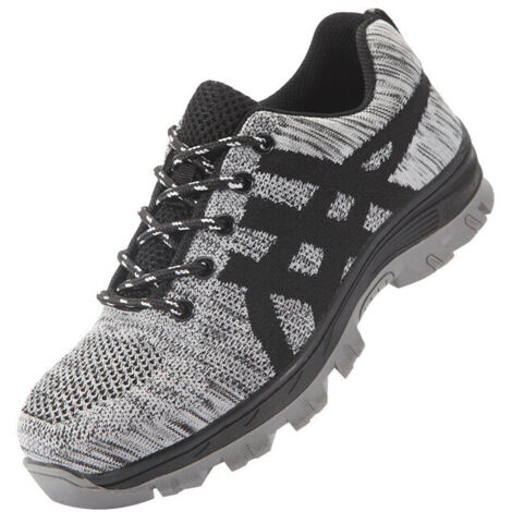 Zapatos de Seguridad, Puntera de Acero para Hombre, Protección Cómoda, Ligeros, Transpirables, Zapatos de Trabajo Unisex, Gris (43 EU)