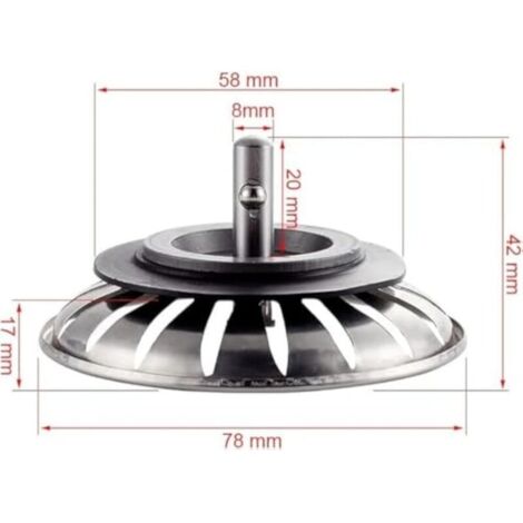 Tapón-Colador Para Fregadero De Cocina | Acero Inoxidable 304 | Diámetro 78 Mm | 2 Unidades | Universal Para Desagües Estándar | Función Doble (Taponar Y Colar)