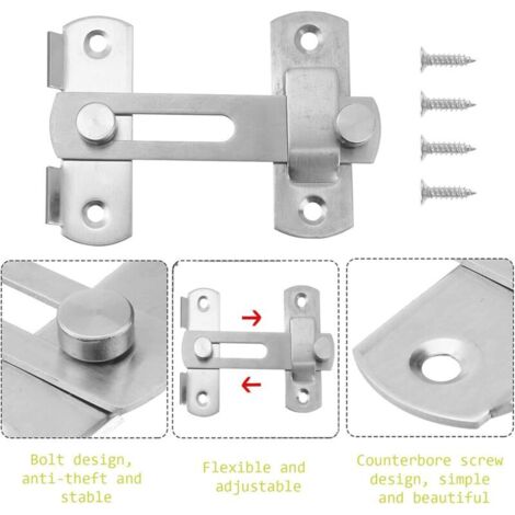 Cerrojos De Acero Inoxidable Para Puerta Corrediza De 4 PuLG | Meses