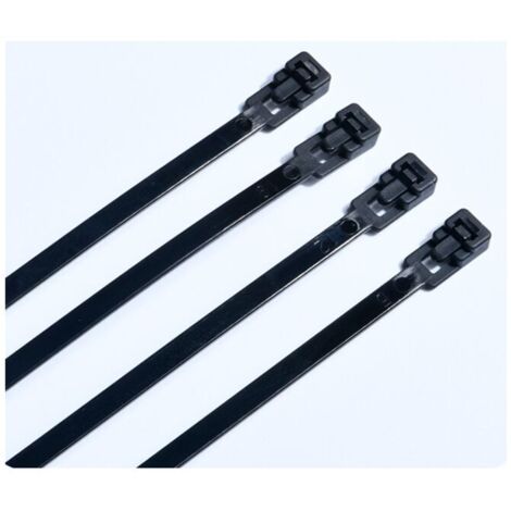 Pack De 100 Bridas Reutilizables De Plástico ERKO De 4.8 X 200 Mm - Resistentes A La Intemperie Y UV Para Interior Y Exterior