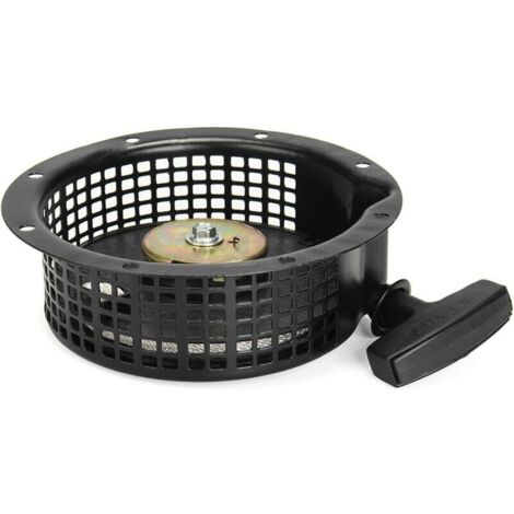 Kit De Arranque Por Retroceso Universal Ausi, Cuerda De Arranque Para Desbrozadora Y Cortacésped, Distancia Entre Tornillos 67 Mm, Color Negro