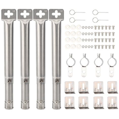 Repuestos para quemadores universales de 30 cm a 45 cm para Landmann, Enders, Campingaz, Outback, Taino, Tepro, Proficook, Barbecook, Master Forge, Perfect Flame, Uniflame Lowes, paquete de 4 quemador