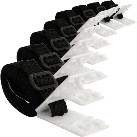 Paquete de 8 correas de soporte y clips para retractores. Accesorios de repuesto para sistemas enrollables móviles, lonas y cubiertas de piscina.
