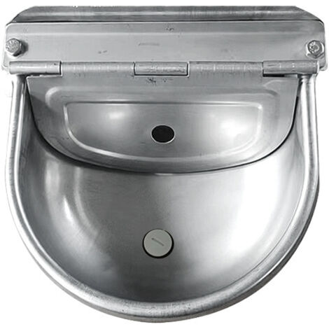 Bebedero automático con flotador de acero inoxidable. Bebedero automático con tornillo de vaciado y válvula de flotador ajustable para caballos, perros, ganado vacuno, cabras, ovejas, cerdos, bebedero