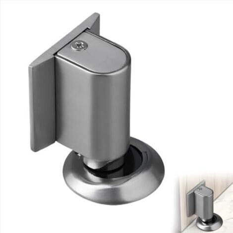 Fermaporta Magnetico Invisibile – Senza Foratura, Antipizzico, In Alluminio Cromato, Per Porte Di Casa E Ufficio