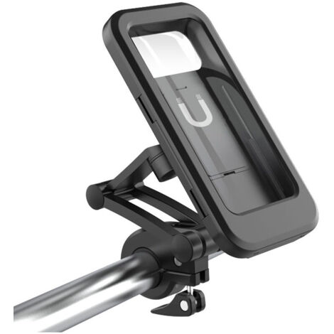 [NUNCA USADO] Soporte para teléfono de bicicleta, resistente al agua, con pantalla táctil, giratorio 360° y altura ajustable hasta 6,7 pulgadas, para motocicleta/bicicleta, color negro
