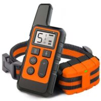 Collar de adiestramiento para perros, collar eléctrico recargable e impermeable, control remoto de 500 m