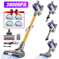 Aspirateur Balai Sans Fil 38000Pa 500W – Autonomie 55 min, 2 Niveaux d’Aspiration, Bac 1,3 L pour Tapis & Sols Durs, Gronfont, Or