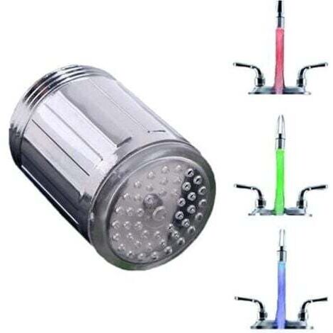 Grifo LED de colores, grifo con iluminación LED, grifo LED sensible a la temperatura con 3 colores, para restaurantes, hogares, hoteles, baños, accesorios de cocina, duradero. (1/5)
