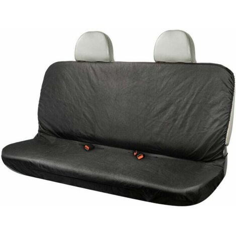 Funda impermeable para asiento trasero de banco, 600D Oxford, color negro, resistente al agua, universal, para la mayoría de coches, camiones y SUV. (1/5)