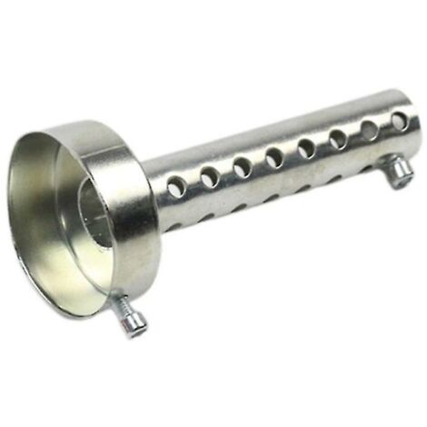 Silenciador de escape para motocicleta de 60 mm. Se puede insertar un deflector, color blanco, 11 (1/4)