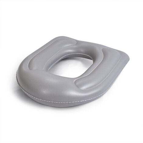 Cojín inflable para asiento de inodoro, cojín elevado con forma de dona, asiento de inodoro ajustable en altura, alivio del dolor de coxis