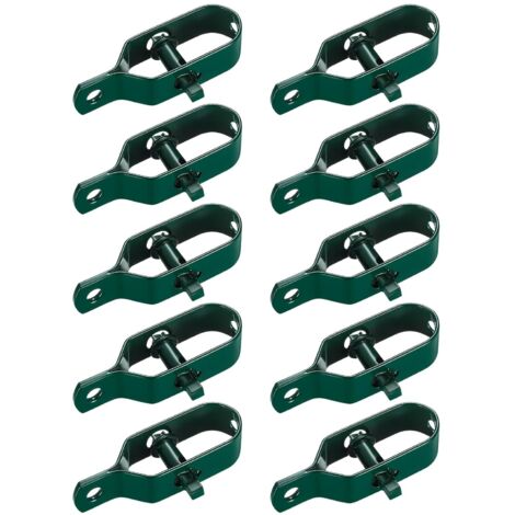 10 tensores de cable de acero, tensores para cercas, tensores de alambre de púas, kit de conectores para tensores de cable (verde) (1/5)
