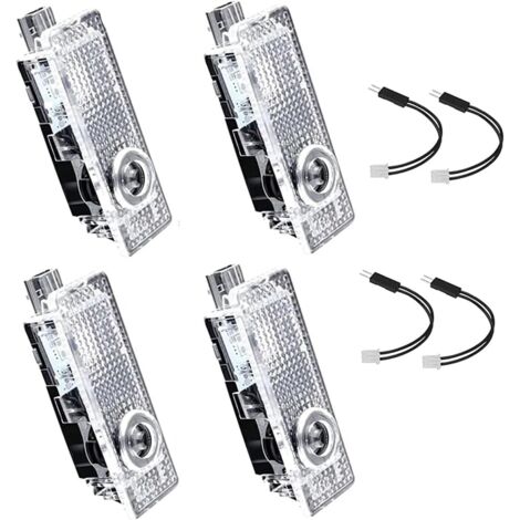 Proyector de luz LED con logotipo para puerta de coche, 4 unidades, luz de bienvenida, compatible con las series 3/5/6/7/X1/X2/X3/X4/X5/X6/X7/Z/M/GT (1/5)