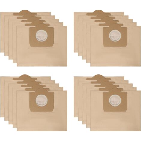 20 bolsas para aspiradoras Kärcher WD3/MV3/2201/2204/2504, alternativas a las bolsas de filtro 6.959-130.0 (1/5)