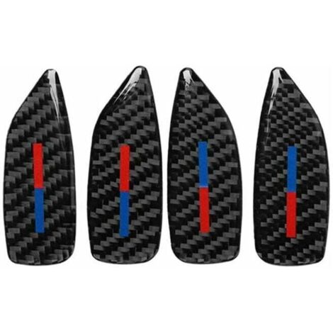 Pegatinas para manija de puerta de coche E46, 4 unidades de fibra de carbono para BMW Serie 3 E46 (1/5)