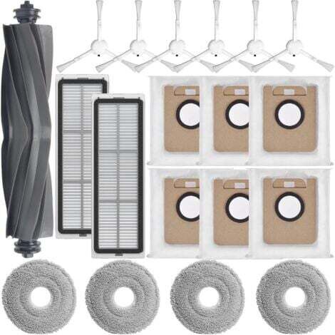 Kit de accesorios para aspiradora robot Dreame L10s Ultra/L10 Ultra/L10 Prime: 1 cepillo principal, 2 filtros, 4 almohadillas de limpieza, 6 cepillos laterales y 6 bolsas para el polvo. (1/5)