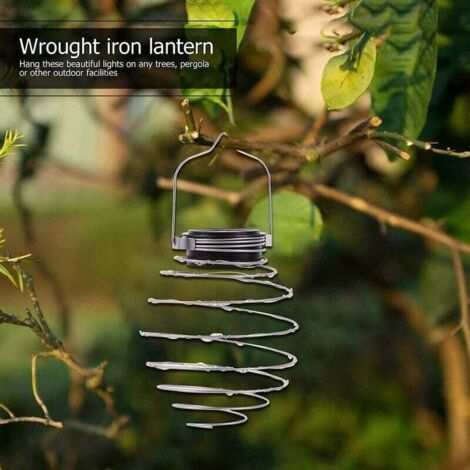 Luces Led Colgantes En Espiral Alimentadas Por Energía Solar