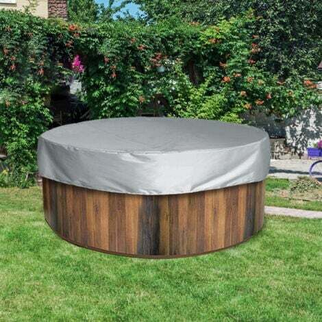 Lonas y accesorios para spa, cubierta protectora redonda para piscina, cubierta inflable para spa de exterior (190 x 30 cm, gris) (1/5)