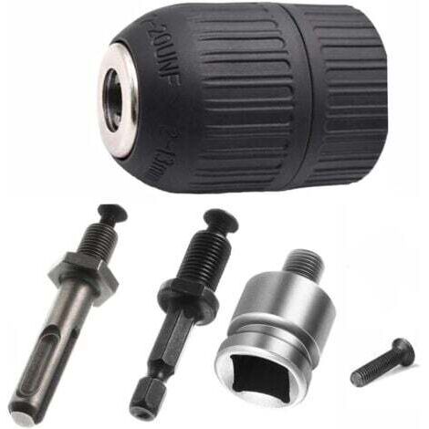Mandril autoajustable de 2-13 mm, mandril de liberación rápida 1/2-20UNF con adaptador SDS Plus, accesorios para taladro (1/5)