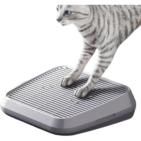 Bandeja de arena para gatos, tapete para atrapar arena, rampa para gatos, doble capa antideslizante y antihuellas, fácil limpieza elevada para uso en interiores y exteriores, accesorios para gatitos (1/5)