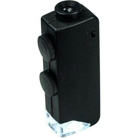 Mini microscopio con zoom de 60X a 100X y lupa iluminada para joyeros, monedas, gemas, sellos, relojes y piedras. (1/5)