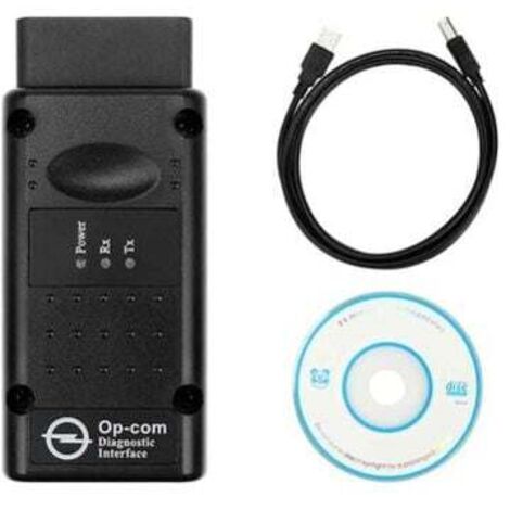Probador de diagnóstico con interfaz USB OPCOM 2012V CAN OBD2, firmware V1.99, color negro