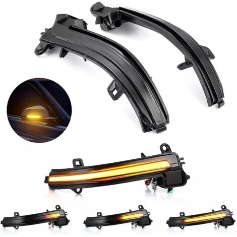 Luz indicadora de espejo lateral LED dinámica de señal de giro, compatible con BMW F20 F21 F22 F30 E84 Serie 2/3/4, luz amarilla, 1 par (1/5)
