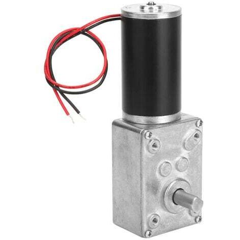 Motorreductor eléctrico de velocidad reducida con engranaje helicoidal reversible, eje de 8 mm, 12 V (12 V, 12 RPM) (1/5)