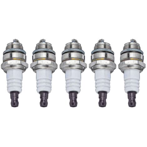 Juego de 5 bujías para motores de 2 tiempos - l8rtf/bm6a/l7t - compatibles con desbrozadoras, motosierras y cultivadores (1/3)