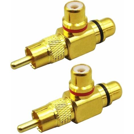 Adaptador divisor RCA en Y (2 unidades) Adaptador divisor RCA macho a 2 RCA hembra (1/5)